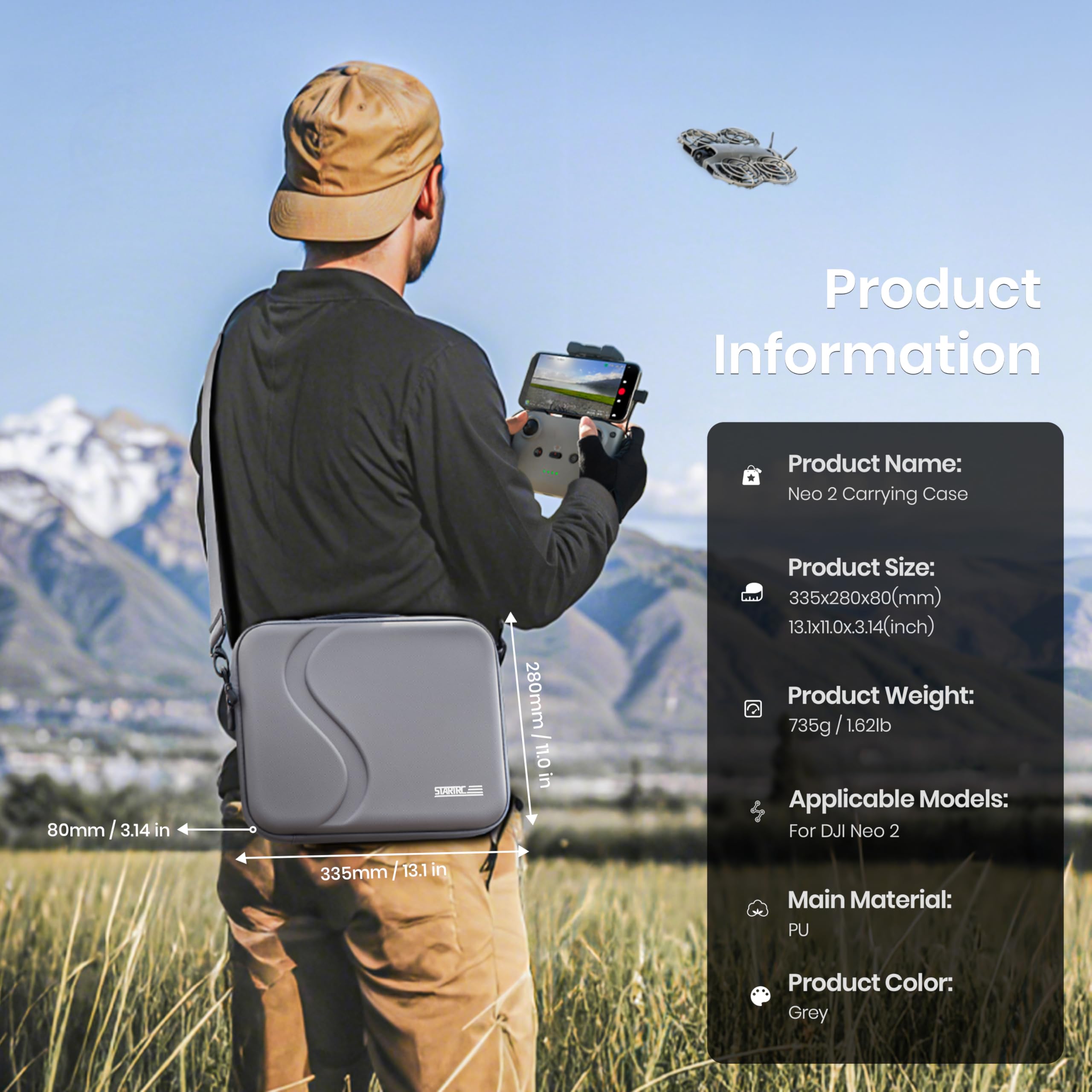 Carrying Case for DJI Neo 2 Ac - Drone Joystick Cover recension och pris